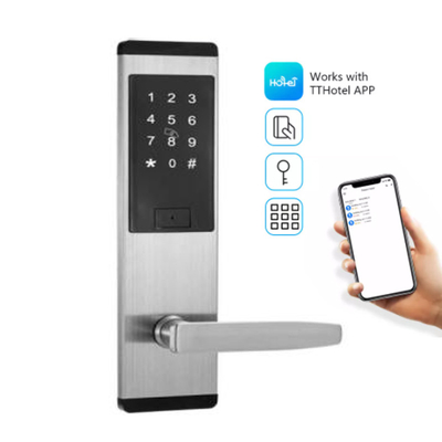 Khóa cửa bàn phím thông minh bằng thép không gỉ màu đen với ứng dụng TTlock thông minh
