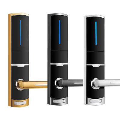 310 * 72mm Sữa kẽm Khách sạn khóa cửa thông minh điện tử với thẻ RFID và chìa khóa cơ khí