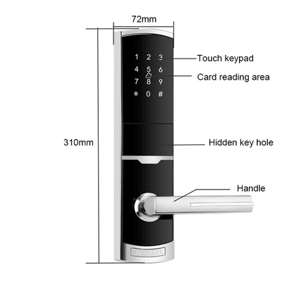 4 trong 1 Keyless Entry Password Apartment Smart Door Lock với 4pcs pin AA
