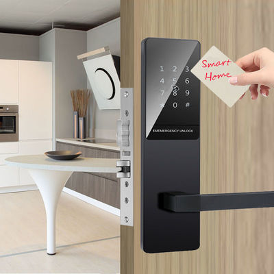Màu đen cảm ứng bàn phím căn hộ cửa thông minh khóa cho cửa trước