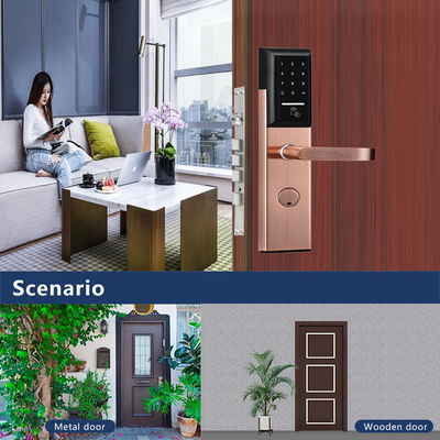 Thép không gỉ 6068 Mortise TTlock App Kiểm soát khóa cửa với bàn phím thông minh
