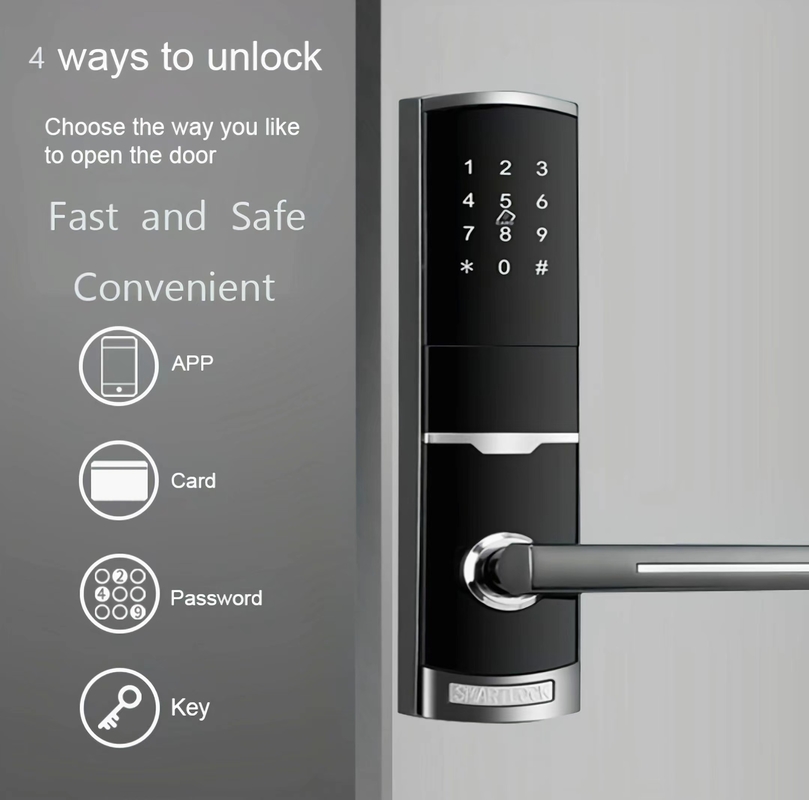 4 trong 1 Keyless Entry Password Apartment Smart Door Lock với 4pcs pin AA