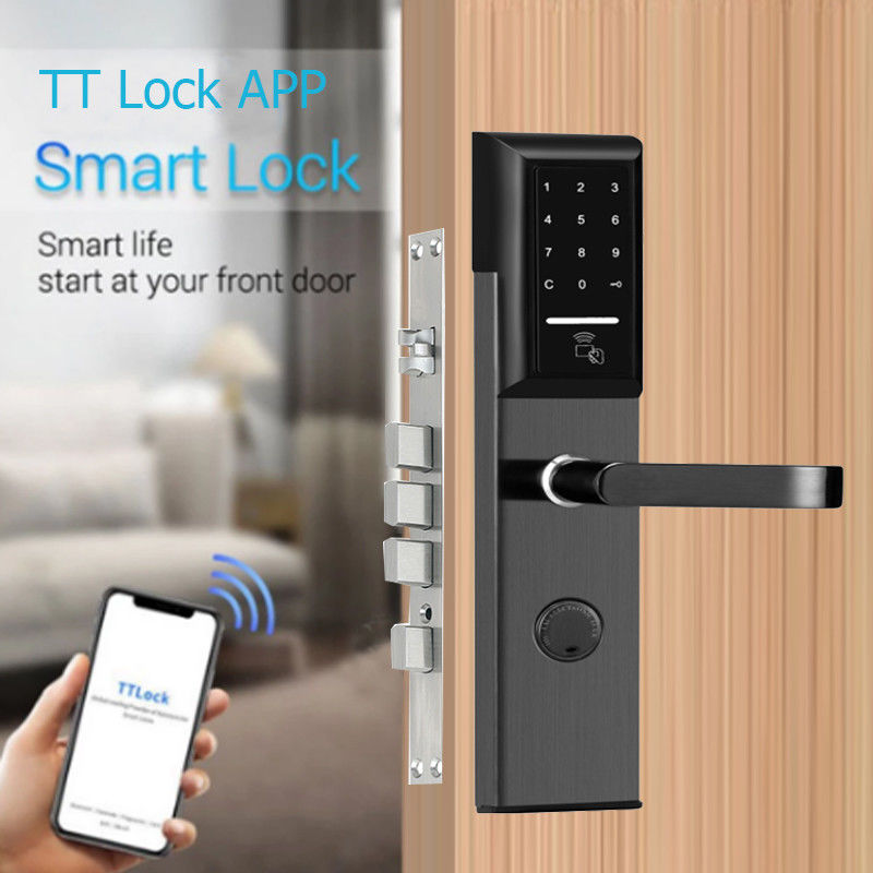 Thép không gỉ 6068 Mortise TTlock App Kiểm soát khóa cửa với bàn phím thông minh